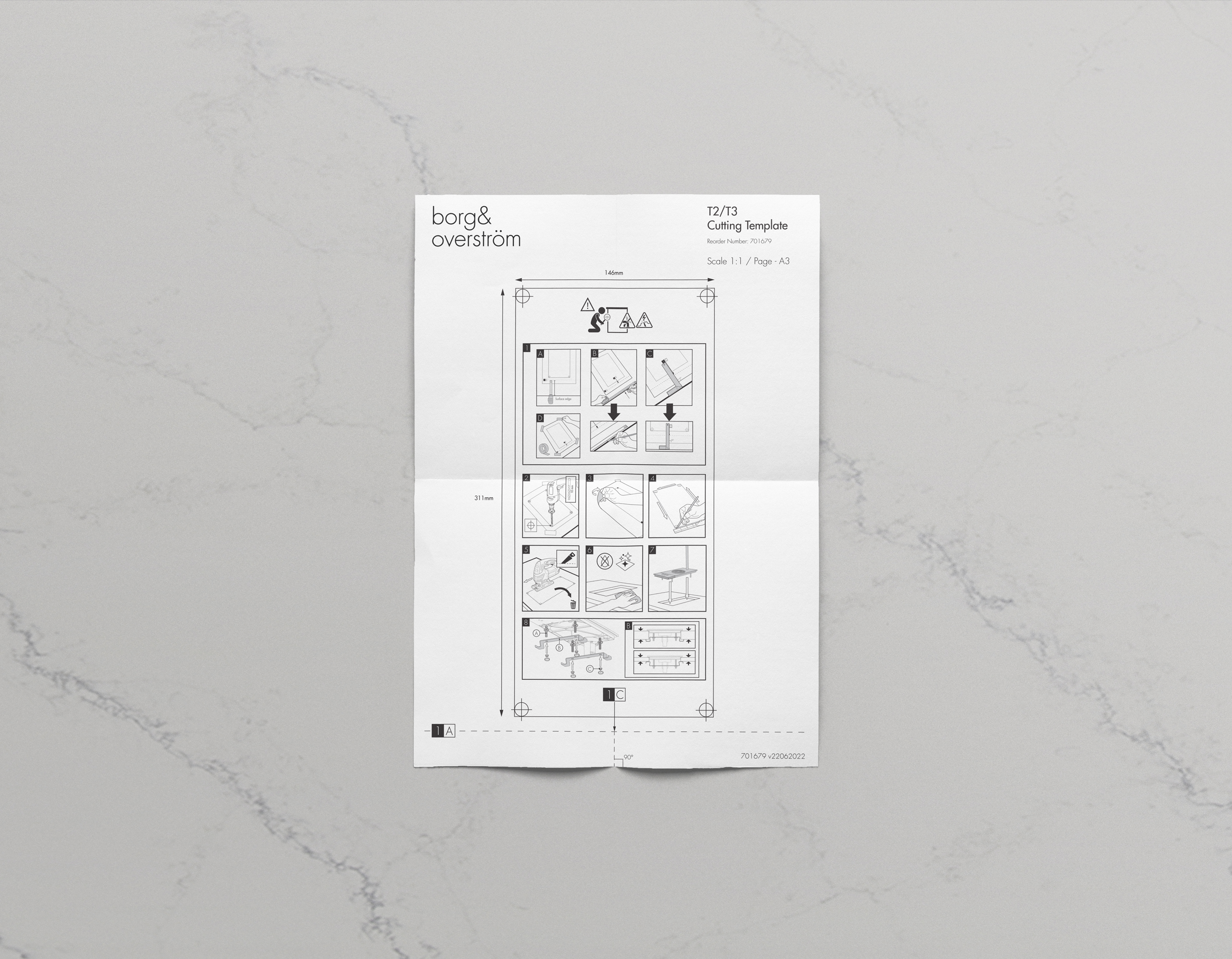 T2-T3 Cutting Template